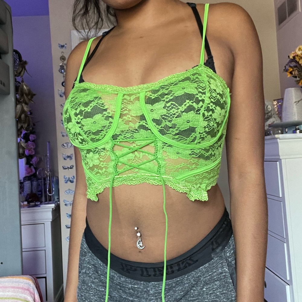 Dolls Kill see-through lace crop top
